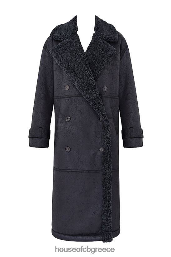 House of CB παλτό deiji γκρι vegan shearling V86V6T1024 είδη ένδυσης