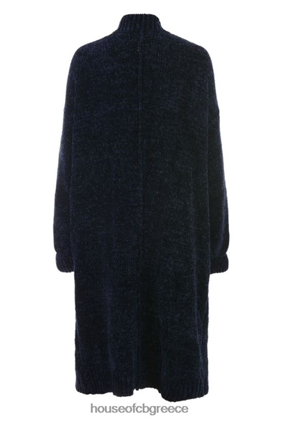 House of CB celine navy σενίλ slouchy ζακέτα V86V6T1044 είδη ένδυσης