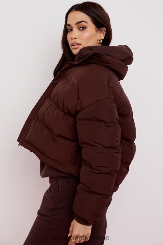 House of CB σοκολατένιο hero oversized puffer jacket σε σχήμα γ V86V6T1047 είδη ένδυσης