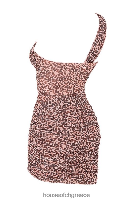 House of CB Μίνι φόρεμα με animal print clementine V86V6T583 είδη ένδυσης