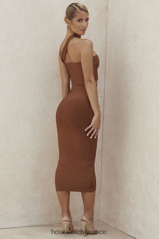 House of CB aina tan cut out bandage midi φόρεμα V86V6T598 είδη ένδυσης