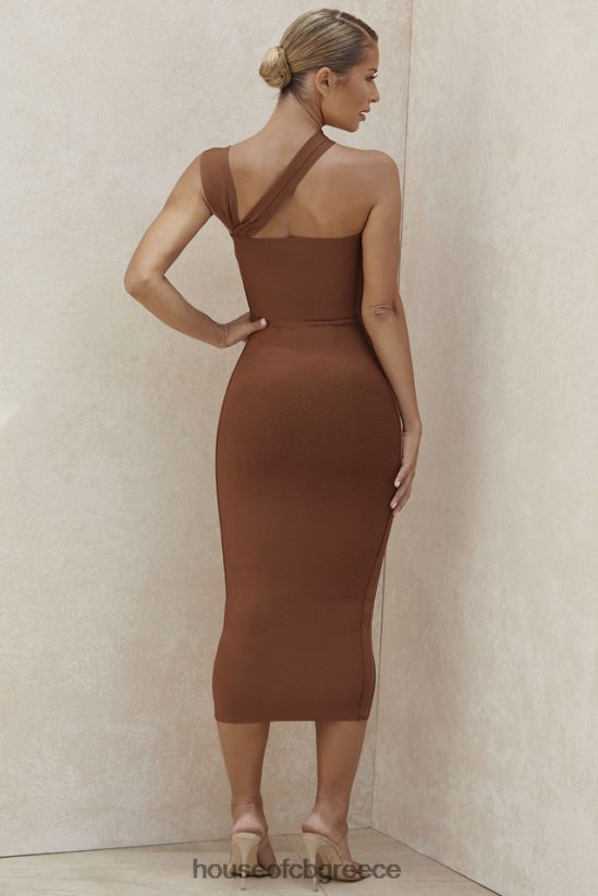 House of CB aina tan cut out bandage midi φόρεμα V86V6T598 είδη ένδυσης