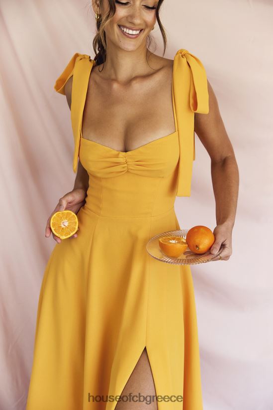 House of CB μίντι σαραφάκι alicia tangerine V86V6T464 είδη ένδυσης