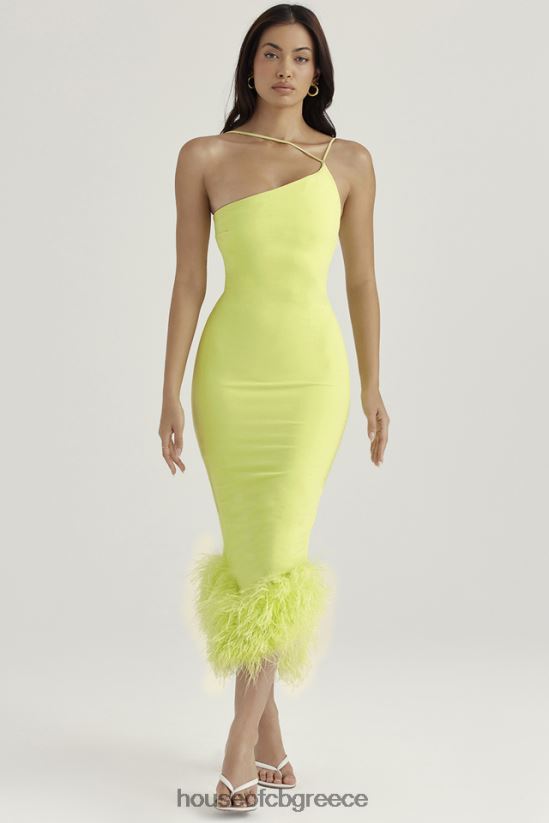 House of CB midi φόρεμα alessia lime V86V6T420 είδη ένδυσης