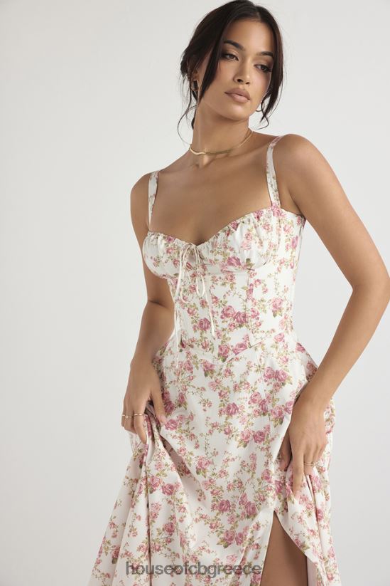 House of CB carmen rose print μπουστάκι sundress V86V6T436 είδη ένδυσης