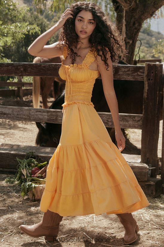 House of CB phedra tangerine shired sundress V86V6T203 είδη ένδυσης