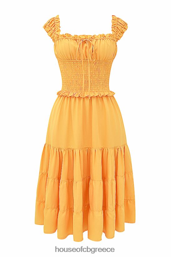 House of CB phedra tangerine shired sundress V86V6T203 είδη ένδυσης