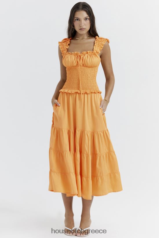 House of CB phedra tangerine shired sundress V86V6T203 είδη ένδυσης