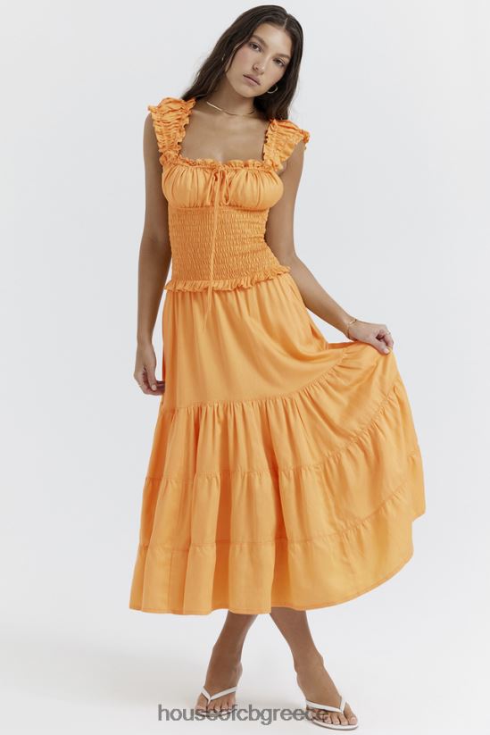 House of CB phedra tangerine shired sundress V86V6T203 είδη ένδυσης