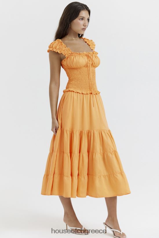 House of CB phedra tangerine shired sundress V86V6T203 είδη ένδυσης