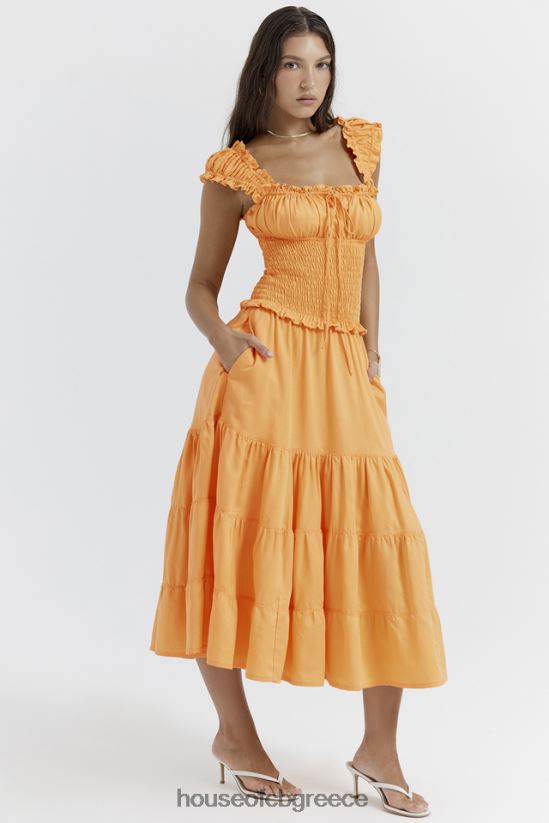 House of CB phedra tangerine shired sundress V86V6T203 είδη ένδυσης