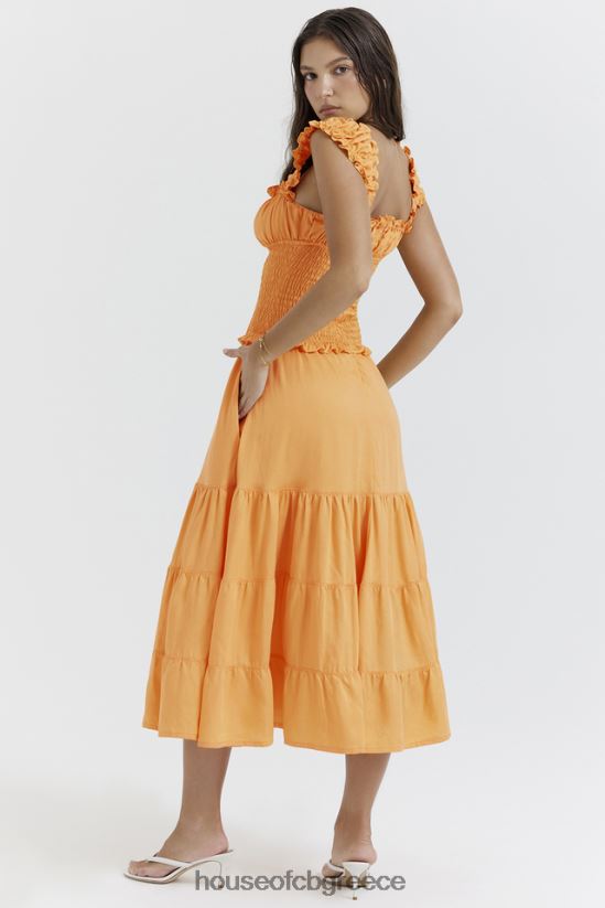 House of CB phedra tangerine shired sundress V86V6T203 είδη ένδυσης