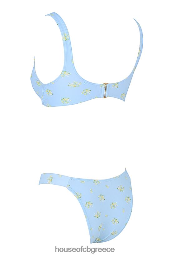 House of CB mariposa baby blue floral print μπικίνι V86V6T1238 είδη ένδυσης