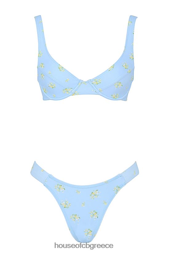 House of CB mariposa baby blue floral print μπικίνι V86V6T1238 είδη ένδυσης