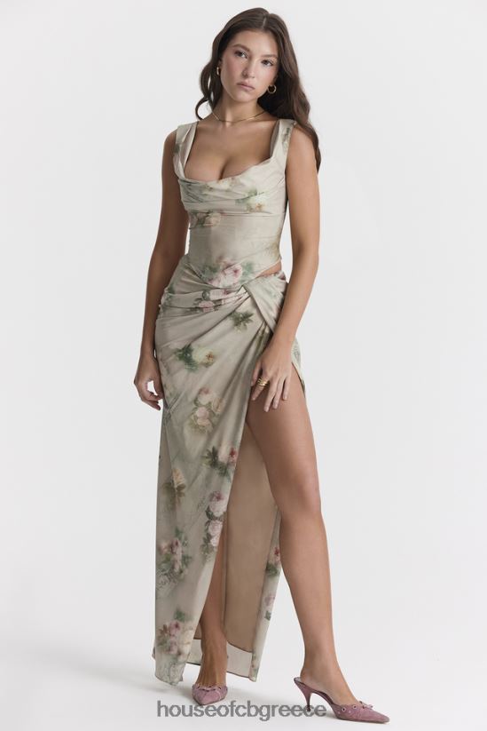 House of CB vesper vintage floral maxi φούστα V86V6T869 είδη ένδυσης