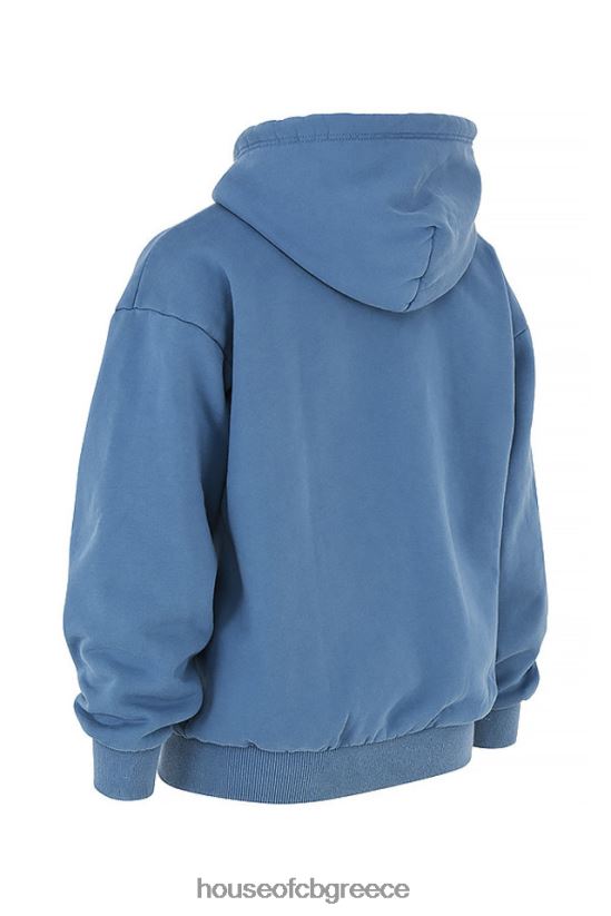 House of CB καταιγίδα γαλάζιο φερμουάρ μέσα από hoodie V86V6T769 είδη ένδυσης