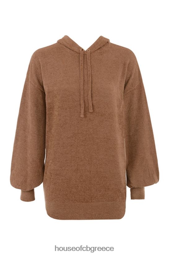 House of CB lexi toffee slouchy fit hoodie V86V6T777 είδη ένδυσης