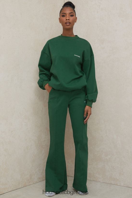 House of CB φούτερ tommy green oversized με λαιμόκοψη V86V6T798 είδη ένδυσης