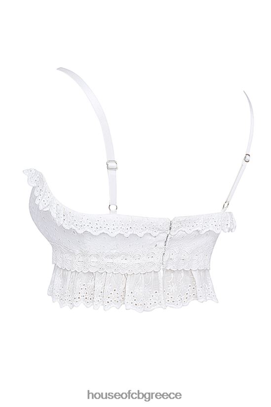 House of CB top federica white broderie anglais bralette V86V6T674 είδη ένδυσης