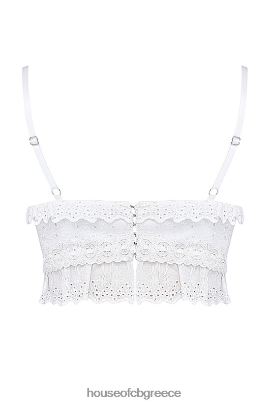 House of CB top federica white broderie anglais bralette V86V6T674 είδη ένδυσης