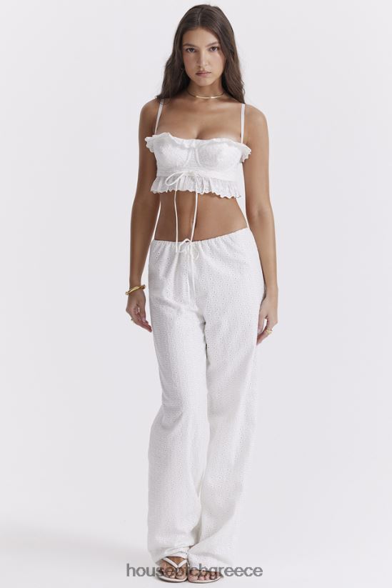 House of CB top federica white broderie anglais bralette V86V6T674 είδη ένδυσης