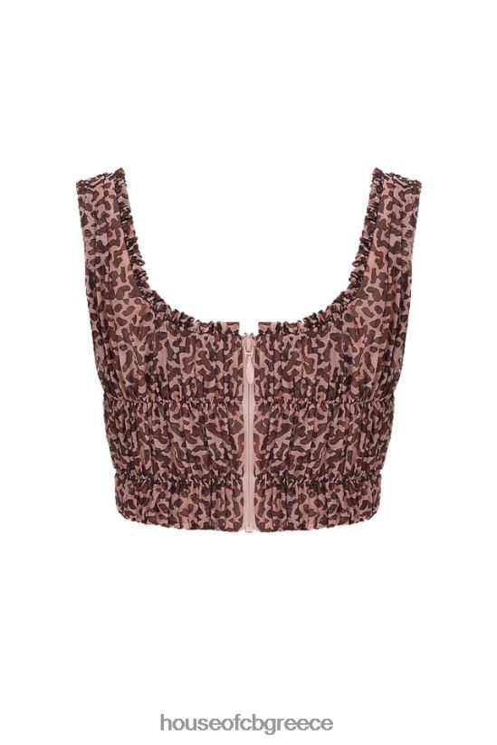 House of CB carly animal print ρουτσέ κορσέ V86V6T93 είδη ένδυσης