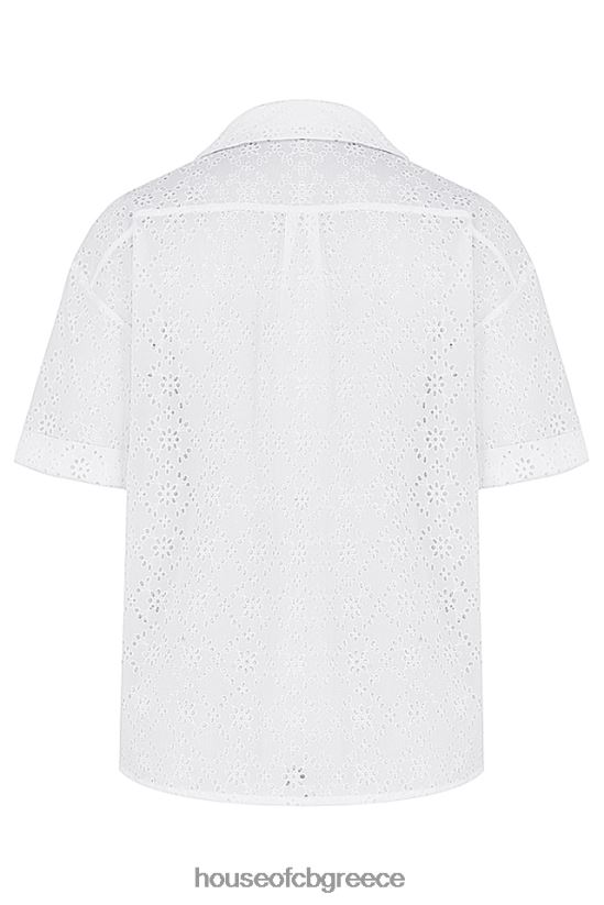 House of CB Carrie λευκό πουκάμισο broderie anglaise V86V6T715 είδη ένδυσης