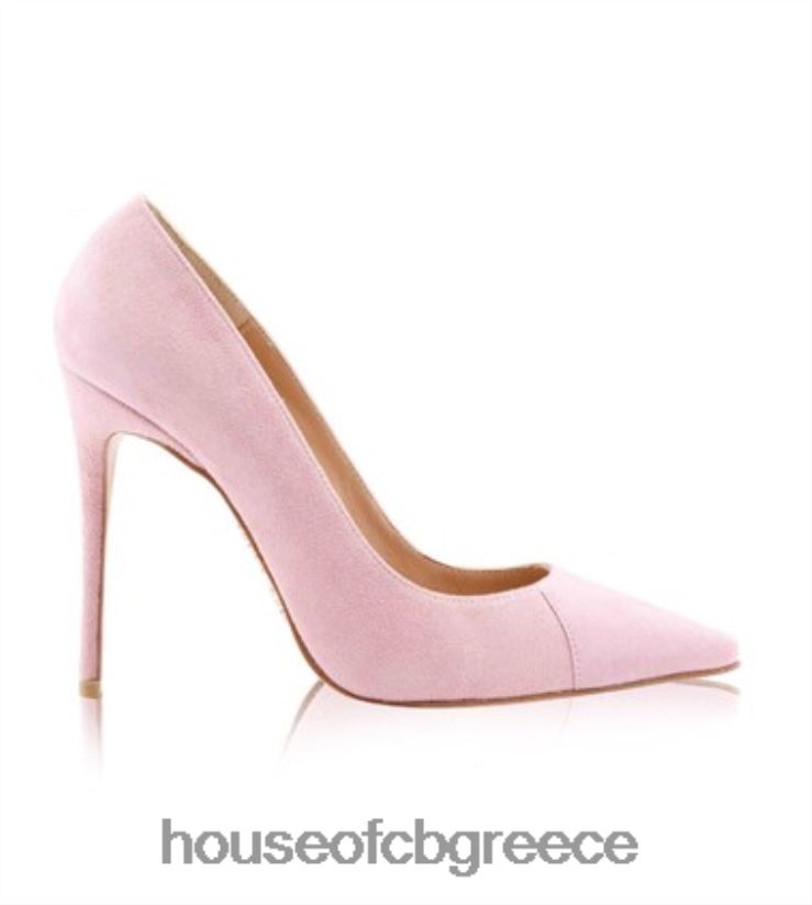 House of CB paris 5' ροζ σουέτ μυτερές γόβες V86V6T1129 παπούτσια